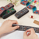 Fingerinspire 14m 4 estilos estilo étnico bordado cintas de poliéster OCOR-FG0001-46-3