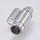 304 Stainless Steel Magnetic Clasps with Glue-in Ends STAS-F139-070P-3
