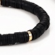 Bracelets élastiques faits à la main de perles heishi en pâte polymère BJEW-JB05303-05-3