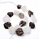 Pépites brutes quartz fumé et cristal chapelets de perles naturelles G-L378-10-2