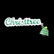 クリスマステーマ不透明樹脂カボション  プラチナトーンの鉄ループ付き  クリスマスツリー  ミディアムシーグリーン  84x38x5.5mm CRES-D011-01I-2