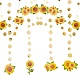 Sonnenblumengirlande aus Ahademaker-Papier HJEW-GA0001-17-1