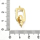 Прямоугольные латунные застежки-скобы KK-S508-26G-3