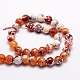 Dyed Natural Agate Faceted Round Beads Strands G-E320C-16mm-06-2