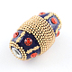 Barrel Handmade Indonesia Beads IPDL-Q038-02-2