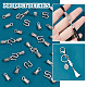 Nbeads 100PCS Tibetan Style Alloy Cord Ends with 100PCS Alloy Hook and S-Hook Clasps TIBE-NB0001-28-5