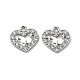 Brass Micro Pave Clear Cubic Zirconia Charms KK-H460-49P-1