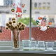 GORGECRAFT 8PCS 6.3 Inch Christmas Window Clings Static Gnome Glass Sliding Door Sticker Decals Waterproof Vinyl Film Bedroom Bathroom Decals for Prevent Birds Dogs Pets Strikes DIY-WH0311-028-7