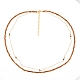 ファセットされた天然ガーネットの層状ネックレス  層状ネックレス  真鍮パーツ  16.5インチ（42cm） NJEW-F212-06D-1