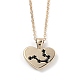 Coeur plaqué or avec colliers pendentif en émail en alliage constellation/signe du zodiaque NJEW-H214-A01-G-1