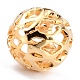 Long-Lasting Plated Hollowed Brass Beads KK-O133-002A-G-3