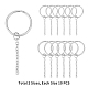 Unicraftale 304 Stainless Steel Split Key Ring Clasps STAS-UN0006-33P-2