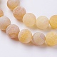 Chapelets de perle en agate naturelle patinée G-G589-8mm-02-5