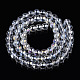 Chapelets de perles en verre transparent électrolytique GLAA-T032-T6mm-AB13-3