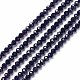Chapelets de perles en pierre d'or bleue synthétique G-L581A-004A-1