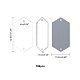 縫い付けラインストーン  アクリル鏡  二つの穴  衣料品アクセサリー  ポリゴン  透明  32.5x17.2x1.3mm  穴：1mm  100個/箱 OACR-PH0001-36-2