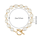 ANATTASOUL Natural Pearl Beaded Bracelet with Brass Clasp for Women BJEW-AN0001-05-2