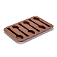 スプーンシリコンモールド  フォンダン型  DIYケーキデコレーション用  チョコレート  キャンディ  紫外線樹脂とエポキシ樹脂のクラフトメイキング  ココナッツブラウン  143x98x9.5mm  内径：48.5x18mm X-DIY-I061-01-3