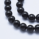 Naturali nera perle di tormalina fili G-E444-27-10mm-3