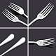 Word Pattern Stainless Steel Fork AJEW-WH0191-010-5