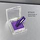 光沢のあるネイルグリッターパウダー  ミラー効果  パウダースターライト顔料装飾  ブラシ1本付き(無料)  青紫色  プラスチックボックス：35x35x13mm MRMJ-T090-07J-2