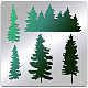 BENECREAT Pine Tree Stainless Steel Stencil Template DIY-WH0279-086-1