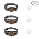 SUNNYCLUE DIY 3 Sets Braided Leather Bracelet Making Kit Multilayer Rope Bangle Cuff Wristband with Blank Alloy Cabochon Bezel Tray DIY-SC0003-44AB-2