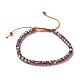 Bracelets perlés tressés par verre d'électroplate BJEW-JB04236-03-1