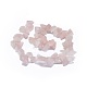 Natural rosa de hilos de abalorios de cuarzo G-K291-D01-2