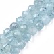 Natürliche Aquamarin Perlen Stränge G-S345-6mm-014-1
