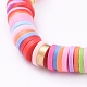 Bracelets extensibles faits main en pâte polymère heishi BJEW-JB05095-05-3