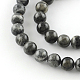 Brins de perles rondes en jaspe polychrome naturel/pierre de Picasso/jaspe de Picasso G-R329-8mm-01-1