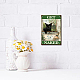 ビンテージ金属鉄ブリキ看板ポスター  バーの壁の装飾  レストラン  カフェパブ  縦長の長方形  猫の模様  300x200x0.5mm  穴：5x5mm AJEW-WH0157-683-5