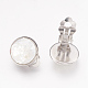 Natural White Shell Clip-on Earrings EJEW-F162-E04-2