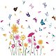Superdant modelli di fiori colorati adesivo da parete in pvc fiore farfalla primavera tema decalcomanie della parete di arte della parete del vinile per soggiorno camera da letto bagno arredamento 15