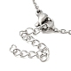 306 collana pendente in acciaio inossidabile da donna NJEW-Q772-01P-09-3