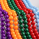 Chapelets de perles en verre peintes DGLA-S071-8mm-M-1