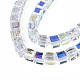 Chapelets de perles en verre transparent électrolytique EGLA-N002-17B-B01-3