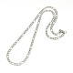 304 Stainless Steel Figaro Chain Necklace Making X-STAS-A028-N025P-1