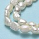 Hebras de perlas de agua dulce cultivadas naturales PEAR-A005-16-4