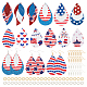 SUPERFINDINGS 184Pcs DIY American Style PU Leather Earring Making Kits DIY-FH0002-25-1