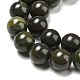 Hileras de perlas de jaspe de otoño verde africano natural G-R494-A19-04-3