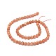 Natural Sunstone Beads Strands G-F674-09-6mm-2