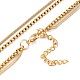 304 Stainless Steel Double Layer Necklaces NJEW-M181-28G-4