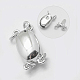 Rhodium Plated 925 Sterling Silver Box Clasps STER-E056-075P-2