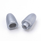 プラスチック離脱クラスプ  ゴムシリコーンの歯がひものネックレスのための  銀  24x9mm  穴：2.5mm KY-R012-09-2