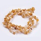 Natural Red and Yellow Jade Stone Bead Strands G-R192-11-2