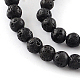 Natürliche gefärbte Lavastein Edelstein runde Perlenstränge X-G-R293-03-1