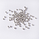 Perles d'espacement bicône en laiton plaqué couleur argent X-KK-EC008-S-NF-5