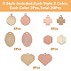SUPERFINDINGS 20Pcs 10 Style Brass Stamping Blanks Tags Pendant Charms Rose Golden Flat Tag Charms Oval Round Heart Cross Golden Blank Pendant for Jewelry Making ID Name Tags Hole 1.2~1.6mm KK-FH0005-99-3